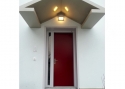 ADLO - Bezpečnostné Termo dvere ZENIT, hladké so svetlíkom, výška 230cm, hĺbka zárubne 10+54cm