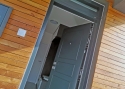 ADLO - Exteriérové Termo dvere ADUO, profilový design F250, povrch dverí RAL 7016 a nadsvetlík