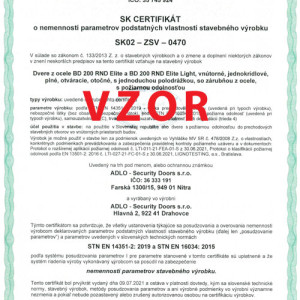 Protipo�iarnos� pre ADLO dvere BD 200 RND Elite a Elite Light, 1. strana