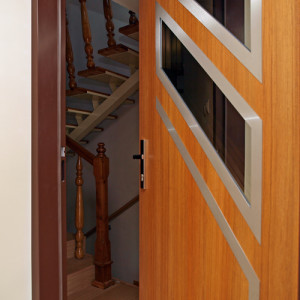 ADLO - Bezpe�nostn� Exteri�rov� Termo dvere Jubeo, Presklen� PS453, li�ty Anticor, sklo Stopsol Bronz