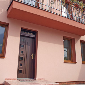 ADLO - Exteri�rov� Termo dvere TEJEN, povrch dver� G773, Presklen� PS552, Nadsvetl�k