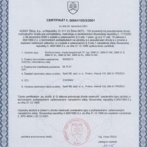 N�bytkov� trezory SPELL, bezpe�nostn� trieda 