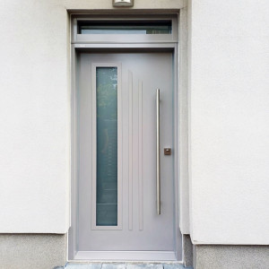  ADLO - Exteri�rov� dvere Teduo, rad Termo, presklen� P370, nadsvetl�k, povrch N42SME, madlo zvidl� obl� 1200