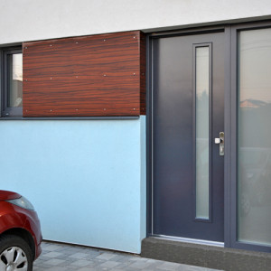 ADLO - Exterirov Termo dvere ADUO, presklenie atyp color, svetlk s pancierovm Termo trojsklom