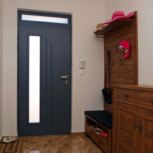 ADLO - Exterirov Termo dvere Teduo, Presklen PS370, nadsvetlk, povrch dver Geta 411