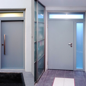 Exterirov Termo dvere ADUO, bon svetlk a nadsvetlk, rozmer zostavy 155 cm x 245 cm