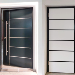 Exterirov Termo dvere, dvojfarebn, zvisl madlo Obl, rozmer 90cm x 210cm