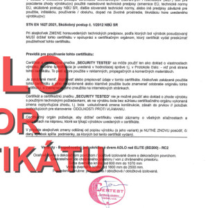 ADLO Bezpe�nostn� dvere BD200 rad Elite, RC2, 2.strana