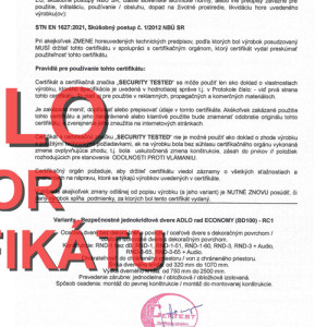 ADLO Bezpe�nostn� dvere BD100 rad Economy, RC1, 2.strana