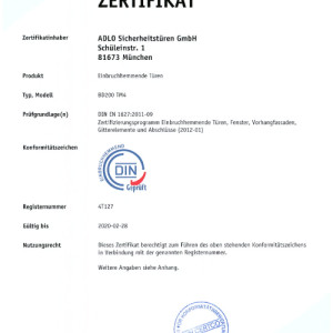 ADLO Bezpe�nostn� dvere TEJEN M4, DIN EN 1627, RC3