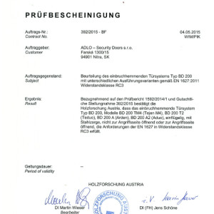 ADLO Bezpe�nostn� dvere TEJEN M4, TEDUO, ADUO, ARDEN EN 1627, RC3