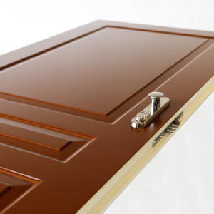 ADLO - Bezpe�nostn� dvere TEDUO, design Kazetov� KV-250, povrch dver� striekan� Color RAL8007 matn�