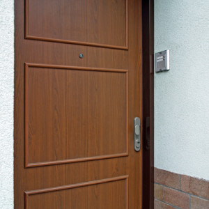 ADLO - Bezpe�nostn� Termo dvere TEDUO, Li�tov� LB 200, kovanie Chr�m Sat�n - Madlo