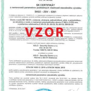 Protipo�iarnos� pre ADLO dvere BD 100 D1