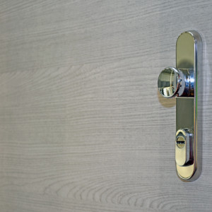 ADLO - Bezpenostn dvere LISBEO, povrch dver DL 65 SMA, vodorovn vzor, bezpenostn kovanie Fest