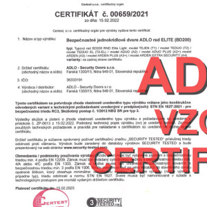 ADLO Bezpe�nostn� dvere BD200 rad Elite, RC3, 1.strana