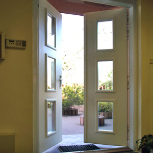 ADLO - Bezpe�nostn� Termo dvere TEDUO, presklen�, dvojkr�dlov�, pancierov� trojsklo P202