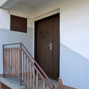 ADLO - Bezpe�nostn� Termo dvere JUBEO, presklen�, dvojkr�dlov�, Termo trojsklo P502, sklo Silvit - bronz