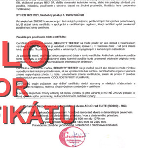 ADLO Bezpe�nostn� dvere BD200 rad Elite, RC3, 2.strana