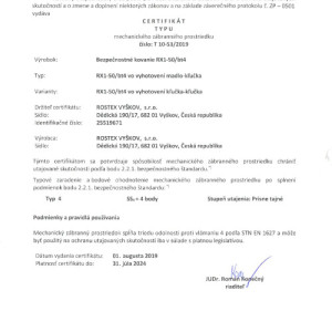 Bezpe�nostn� kovanie Rostex RX1-50 RC4, NB� Pr�sne tajn�