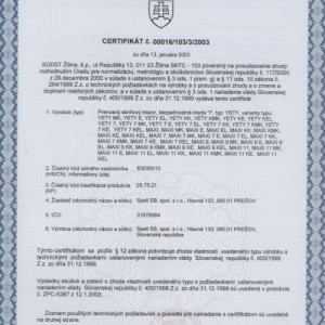 N�bytkov� trezory SPELL, bezpe�nostn� trieda 