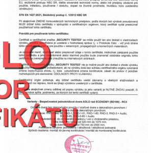 ADLO Bezpe�nostn� dvere BD100 rad Economy, RC3, 2.strana