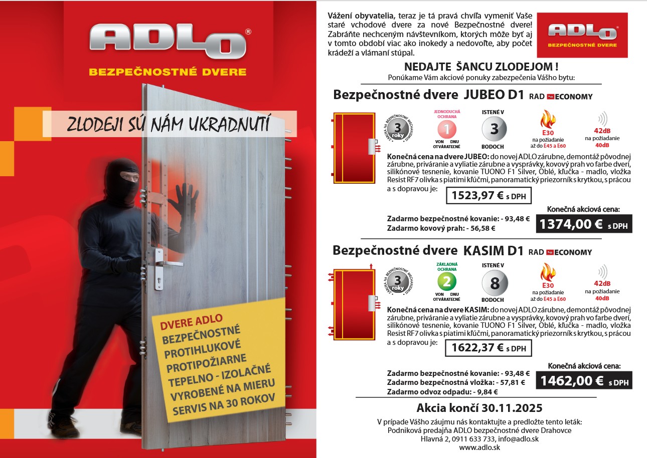 Akcia na bezpečnostné dvere na tento mesiac