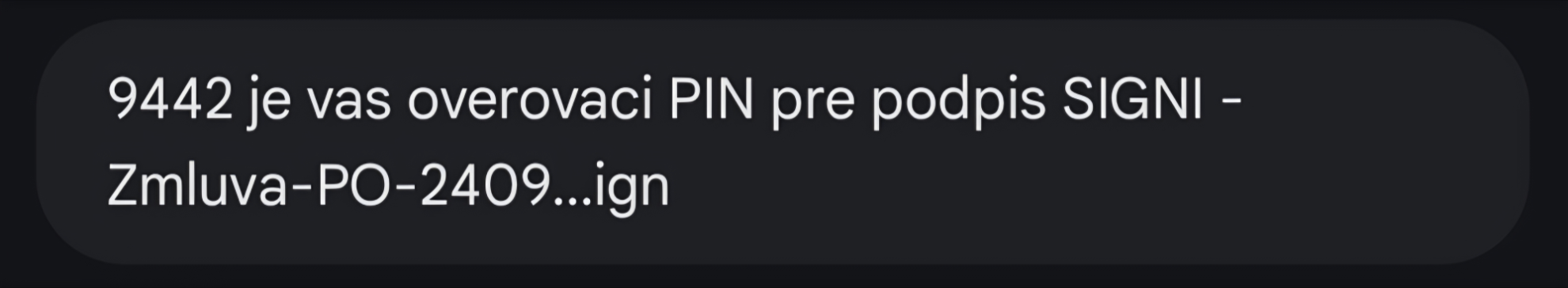 Obrzok SMS sprvy