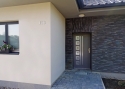 ADLO - Exteriérové Termo dvere Aduo, Presklené PS552, povrch dverí Geta 411, lišty Anticorro