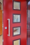 ADLO - Exteriérové Termo dvere Arden, Presklené P554, pancierové Termo trojsklo, povrch Color