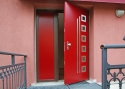 ADLO - Exteriérové Termo dvere ADUO s plným svetlíkom, presklené P552, povrch RAL 3003