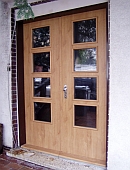 ADLO dvojkrídlové<br> bezpečnostné dvere ADUO, <br>presklené, povrch Geta<br> rozmer dverí 160/210cm
