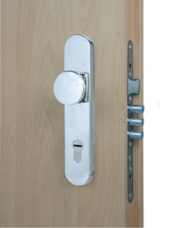 Bezpenostn kovanie Rostex T802, Obl, Chrm Nerez leskl, Kuka - Gua