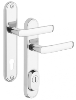 Bezpenostn kovanie Rostex R4 Dekor, Obl, Chrm Nerez leskl, Kuka - Kuka