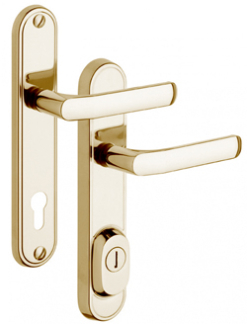 Bezpenostn kovanie Rostex R4 Dekor, Obl, Titan leskl, Kuka - Kuka