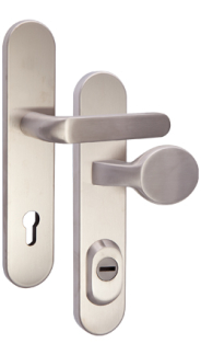 Bezpenostn kovanie Rostex RX1-50 RC4, Obl, Nerez matn, Solid, Kuka - Madlo Slza