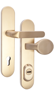 Bezpenostn kovanie Rostex RX1-50 RC4, Obl, Nerez Titan matn, Solid, Kuka - Madlo Slza