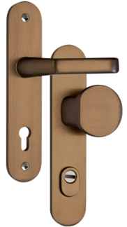Bezpenostn kovanie TUONO F4 Brown, Obl, Kuka - Madlo