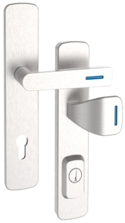 Bezpenostn kovanie Rostex RX1 Astra RC3, Nerez matn, Lumino modr, Kuka Bologna  Madlo hranat