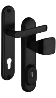 Bezpenostn kovanie Rostex R1 Dekor Obl RC4, ierna matn, Kuka - Madlo hranat