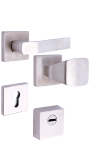 Bezpenostn rozetov kovanie Rostex R1/H prava MT, Hranat, Nerez matn, pre rad Elite a Termo