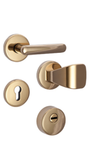 Bezpenostn rozetov kovanie Rostex R1/S prava MT, Obl, Titan leskl, pre rad Elite a Termo