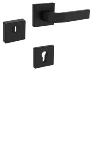 Rozetov kovanie Rostex R3/H prava MTL, Hranat, ierne matn, Treviso, ku madlu pre rad Elite a Termo