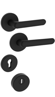 Bezpenostn rozetov kovanie Rostex R4/S prava MT, Obl, ierne matn, pre rad Elite a Termo