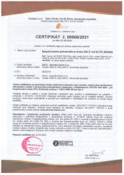 Certifikt pre ADLO Bezpenostn dvere BD200 DENTRO, RC2 
