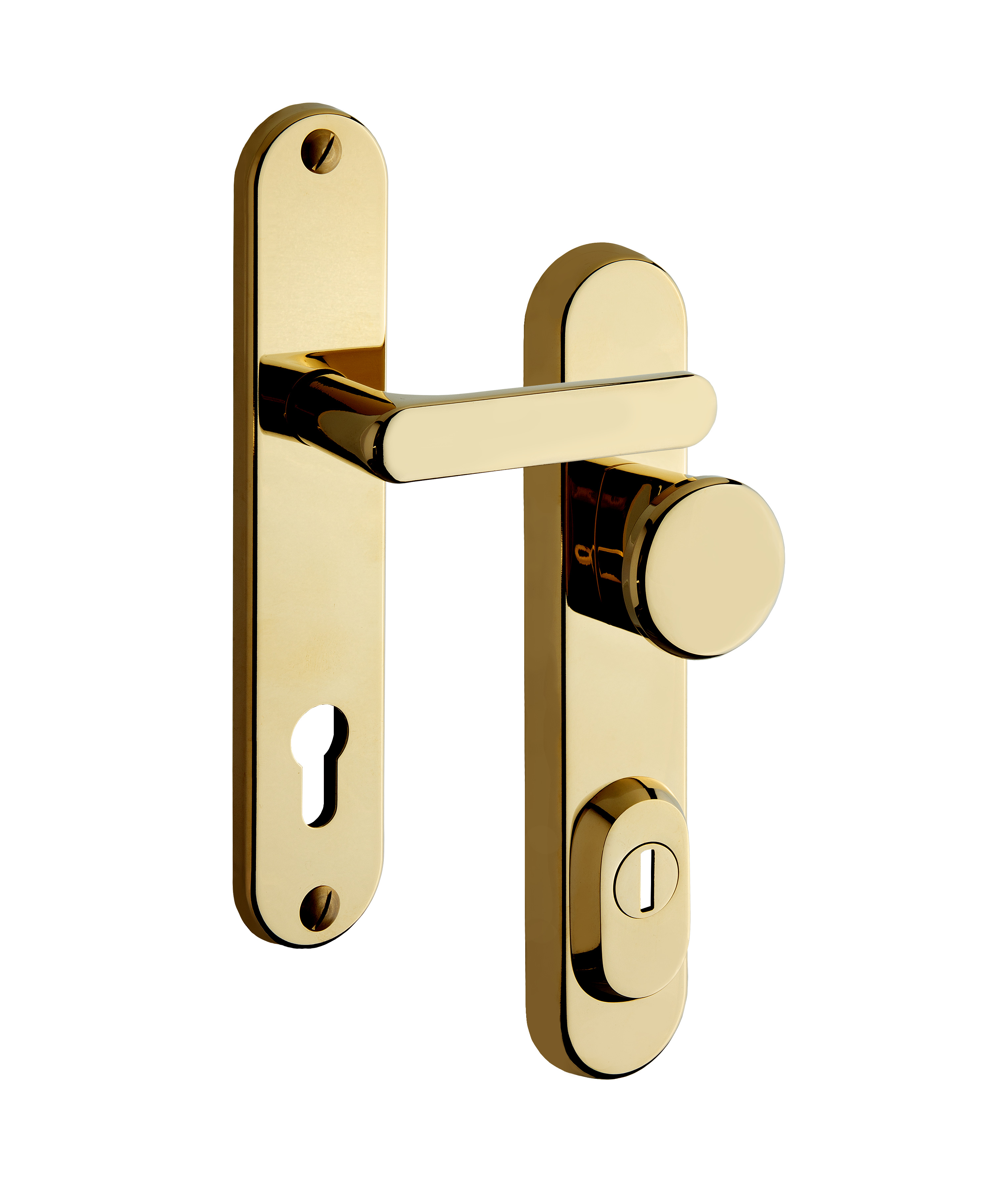 Bezpe�nostn� kovanie Rostex R1, Obl�, Titan leskl�, K�u�ka - Gu�a