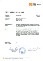 Certifikt na Bezpenostn dvere TEJEN M4, TEDUO, ADUO, ARDEN EN 1627, RC3