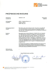 Certifikt na Bezpenostn dvere TEJEN M4, TEDUO, ADUO, ARDEN EN 1627, RC3, NORM B 5338