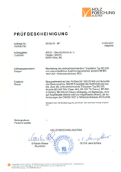 Certifikt na Bezpenostn dvere TEJEN M4, TEDUO, ADUO, ARDEN DIN EN 1627, RC3