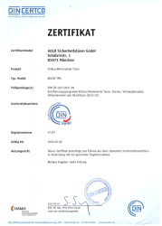 Certifikt na Bezpenostn dvere TEJEN M4, DIN EN 1627, RC3